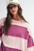 Blush Berry Long Sleeve Slouchy Top