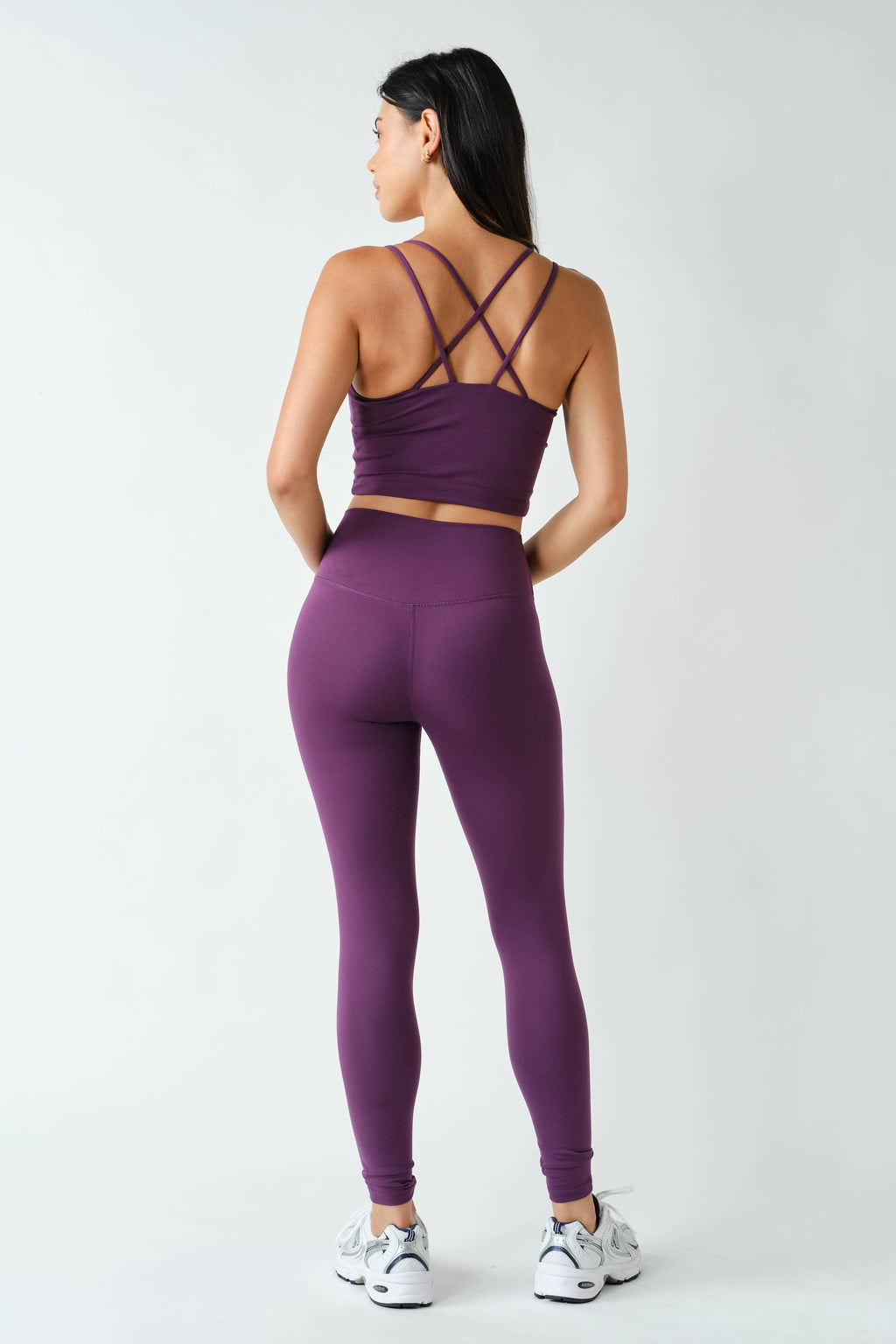 Purple Iris Criss-Cross Sports Bra