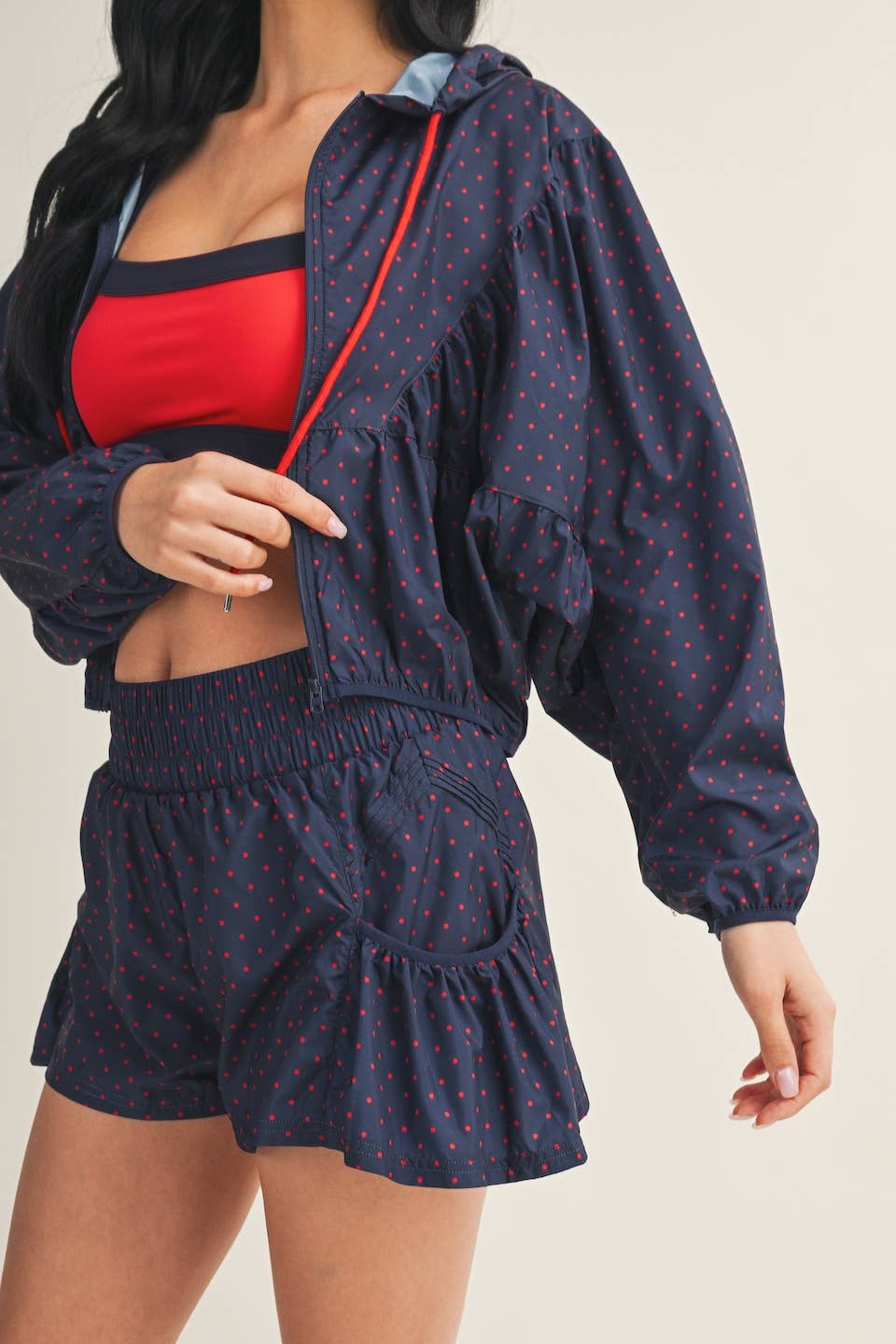 Polka Dot Print Jacket