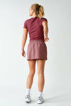 Rosewood Ribbed Athleisure Top