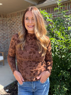 Moody Blooms Mesh Top