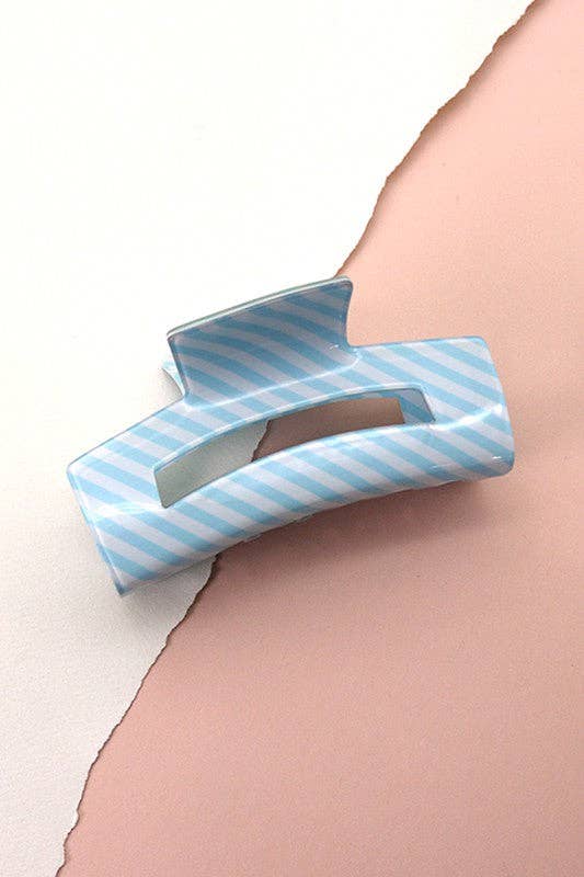 Stripe Hair Claw Clips