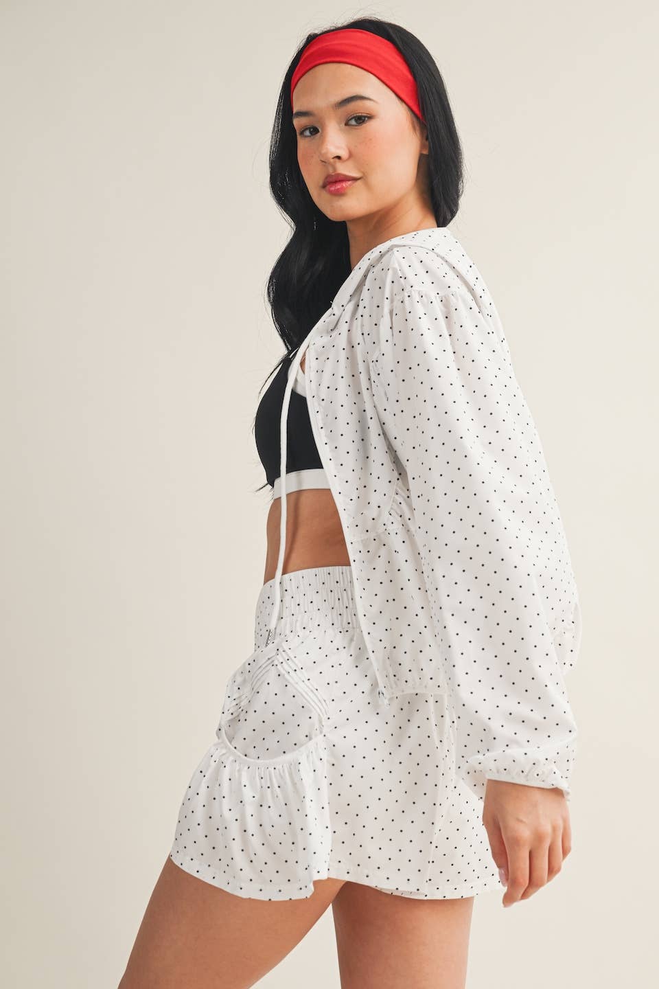 Polka Dot Print Jacket