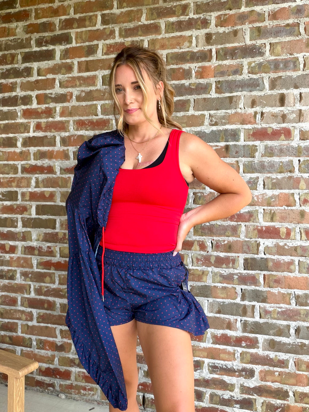 Polka Dot Print Flare Shorts