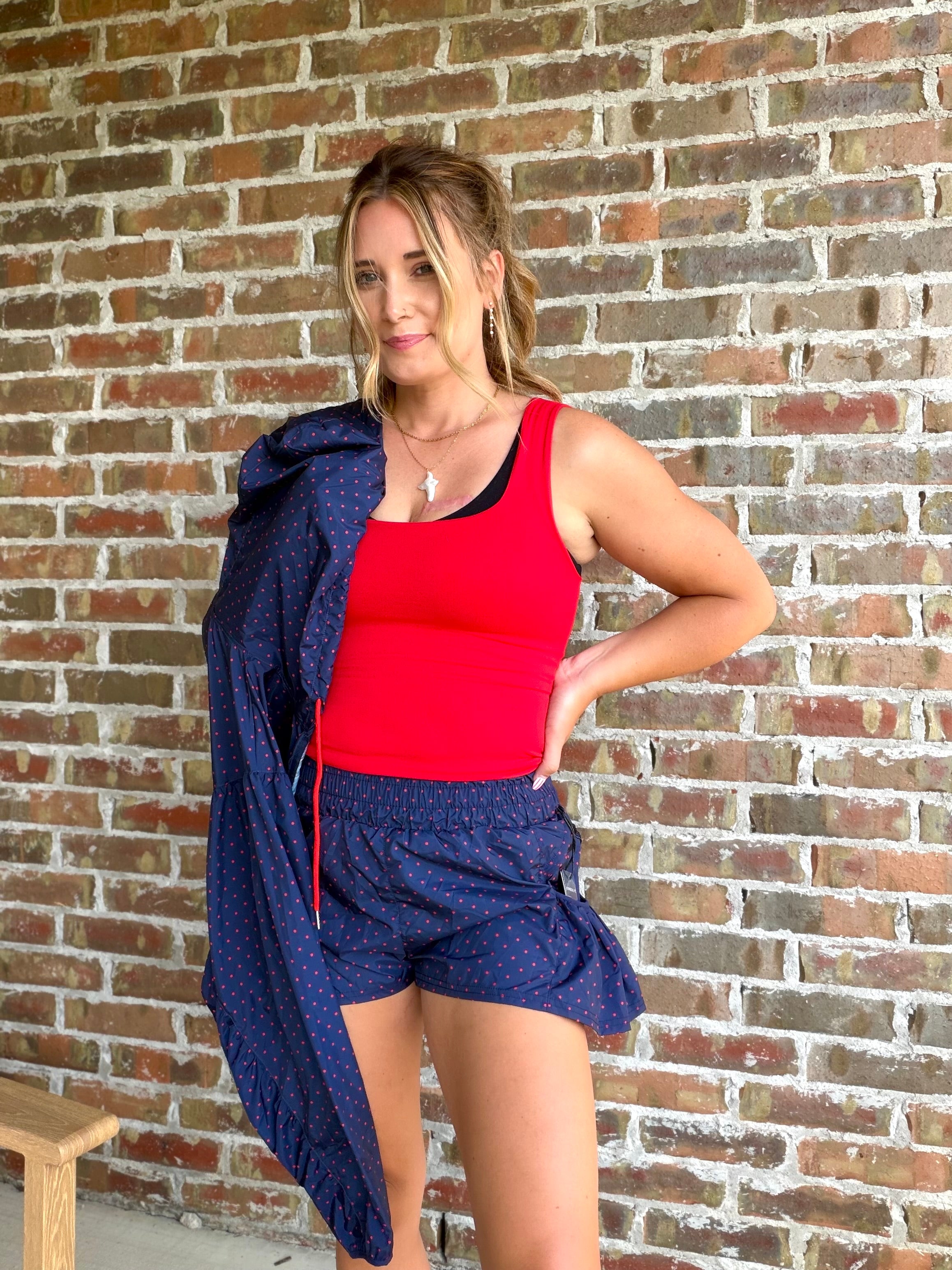 Polka Dot Print Flare Shorts