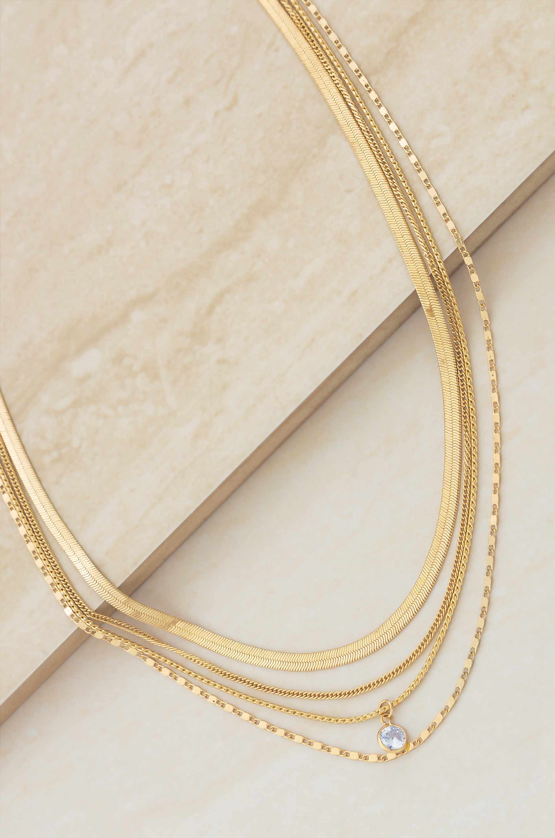 FINAL SALE!!! All the Chains 18k Gold Plated Layered Necklace
