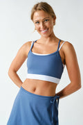 Ocean Blue Double Layered Sports Bra