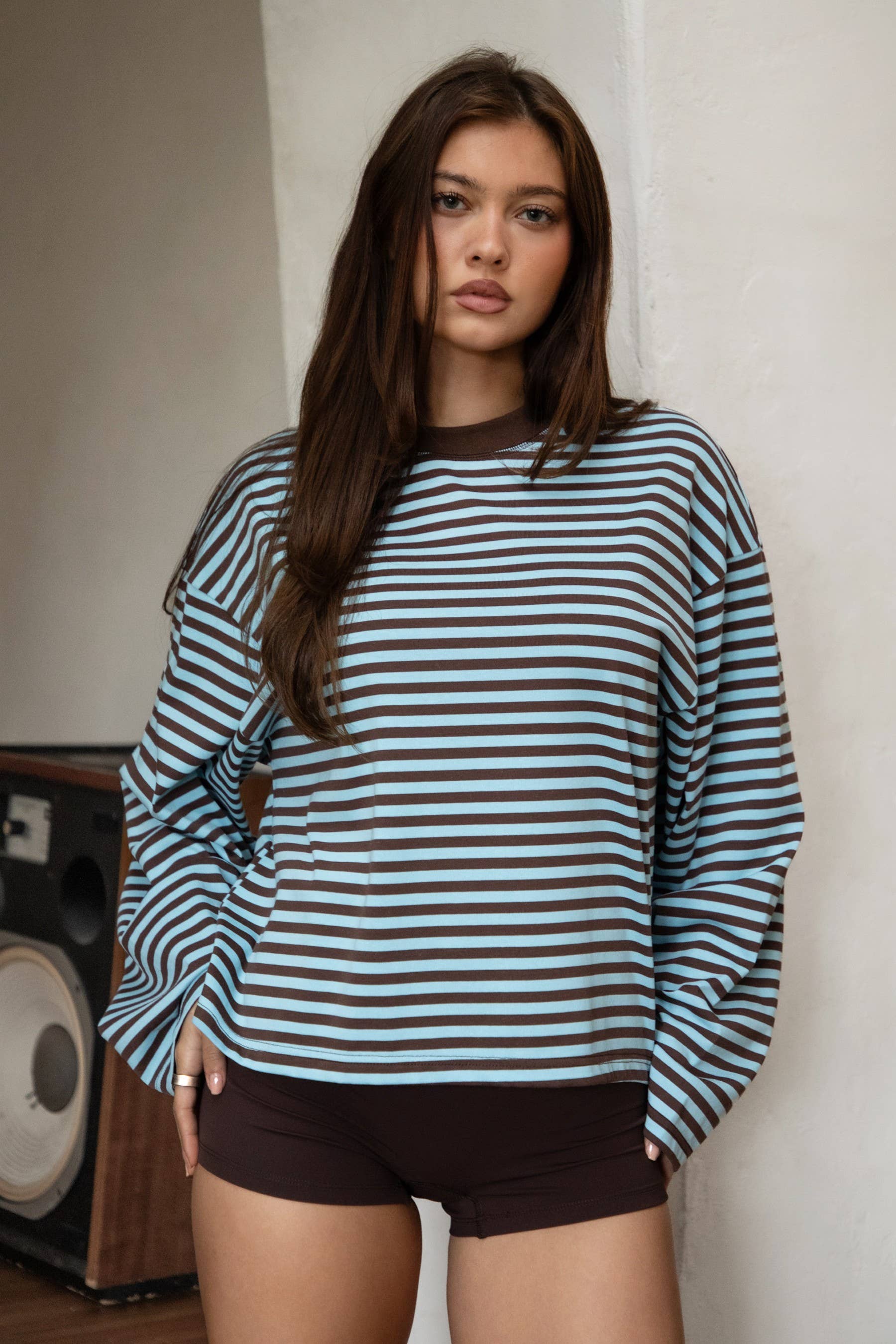 MARLOWE Classic Striped Long Sleeve Top