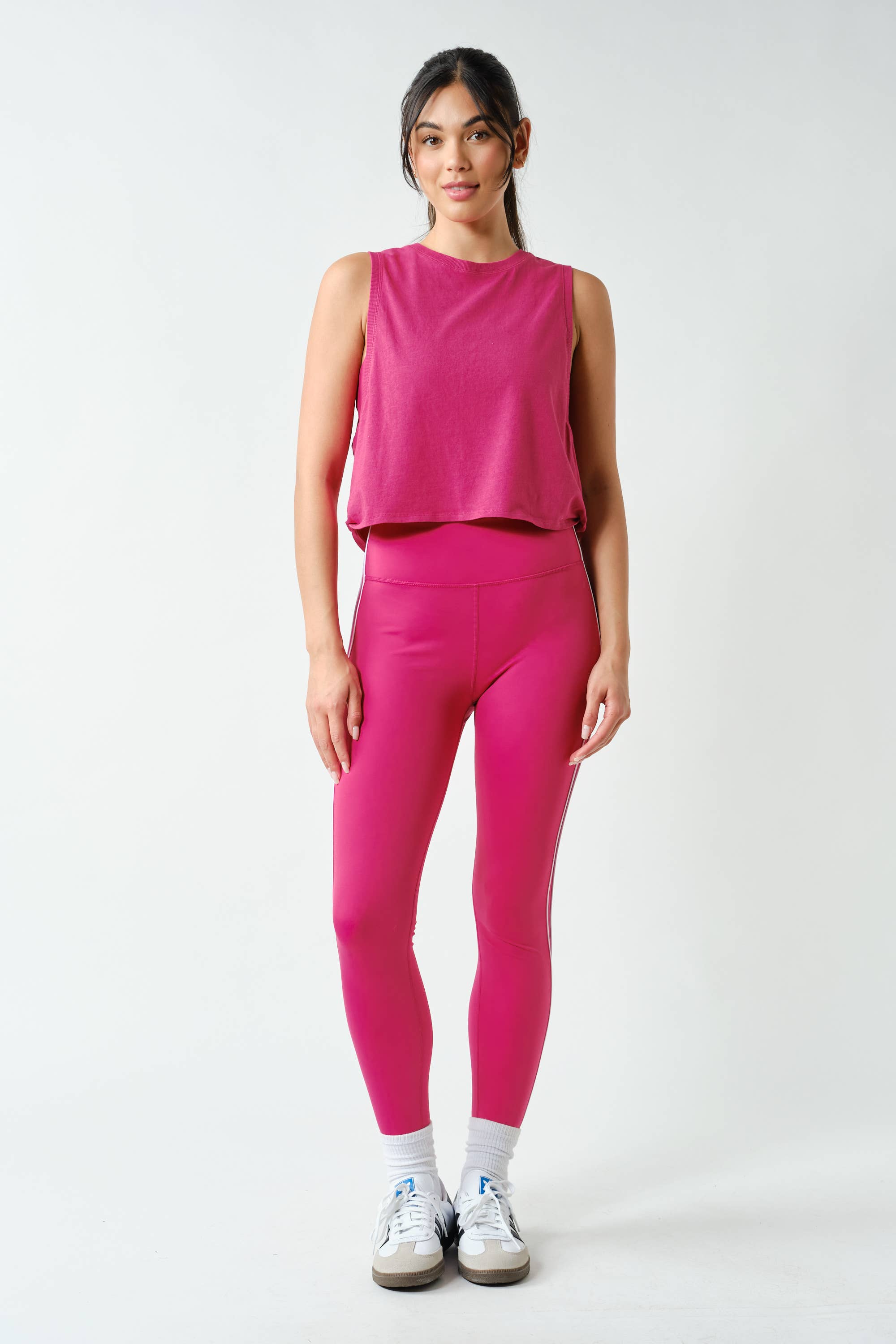 Plum Pink Relaxed Side-Knot Tank