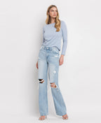 VERVET 90'S VINTAGE SUPER HIGH RISE FLARE JEANS