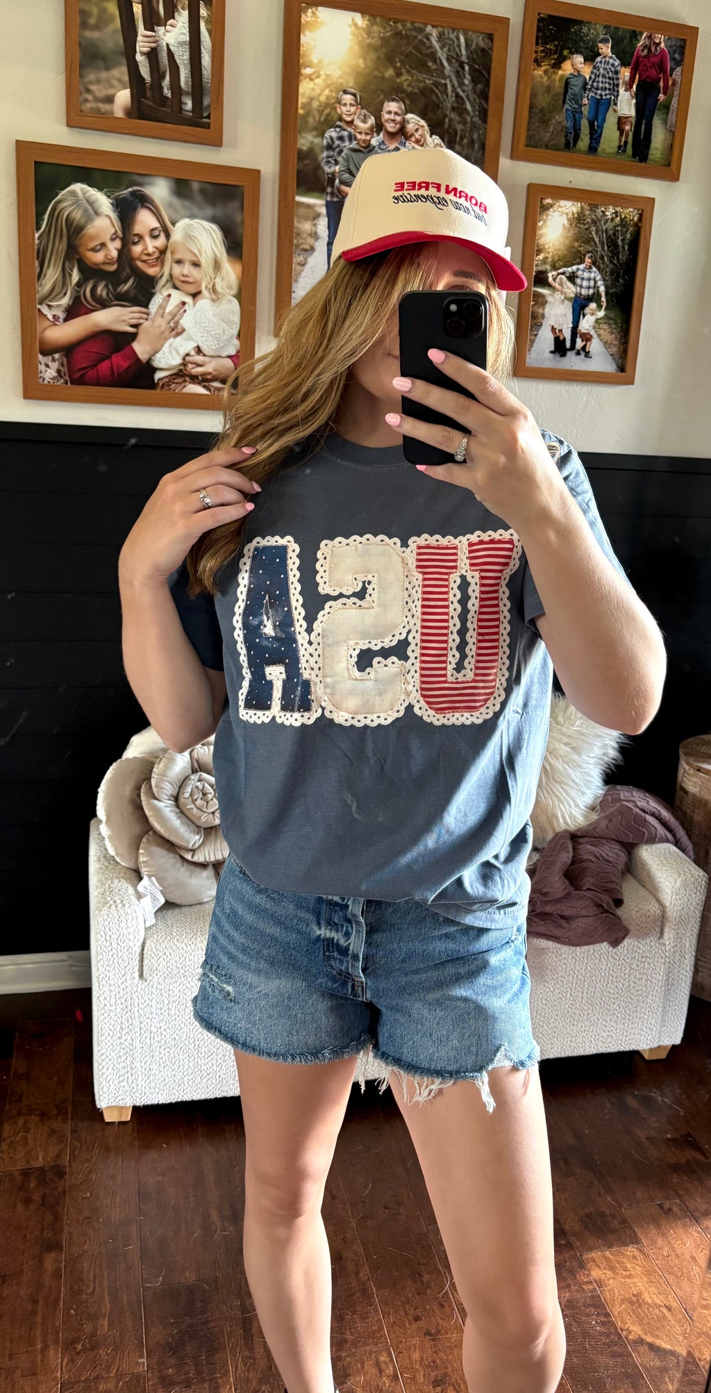 USA Lace Tee