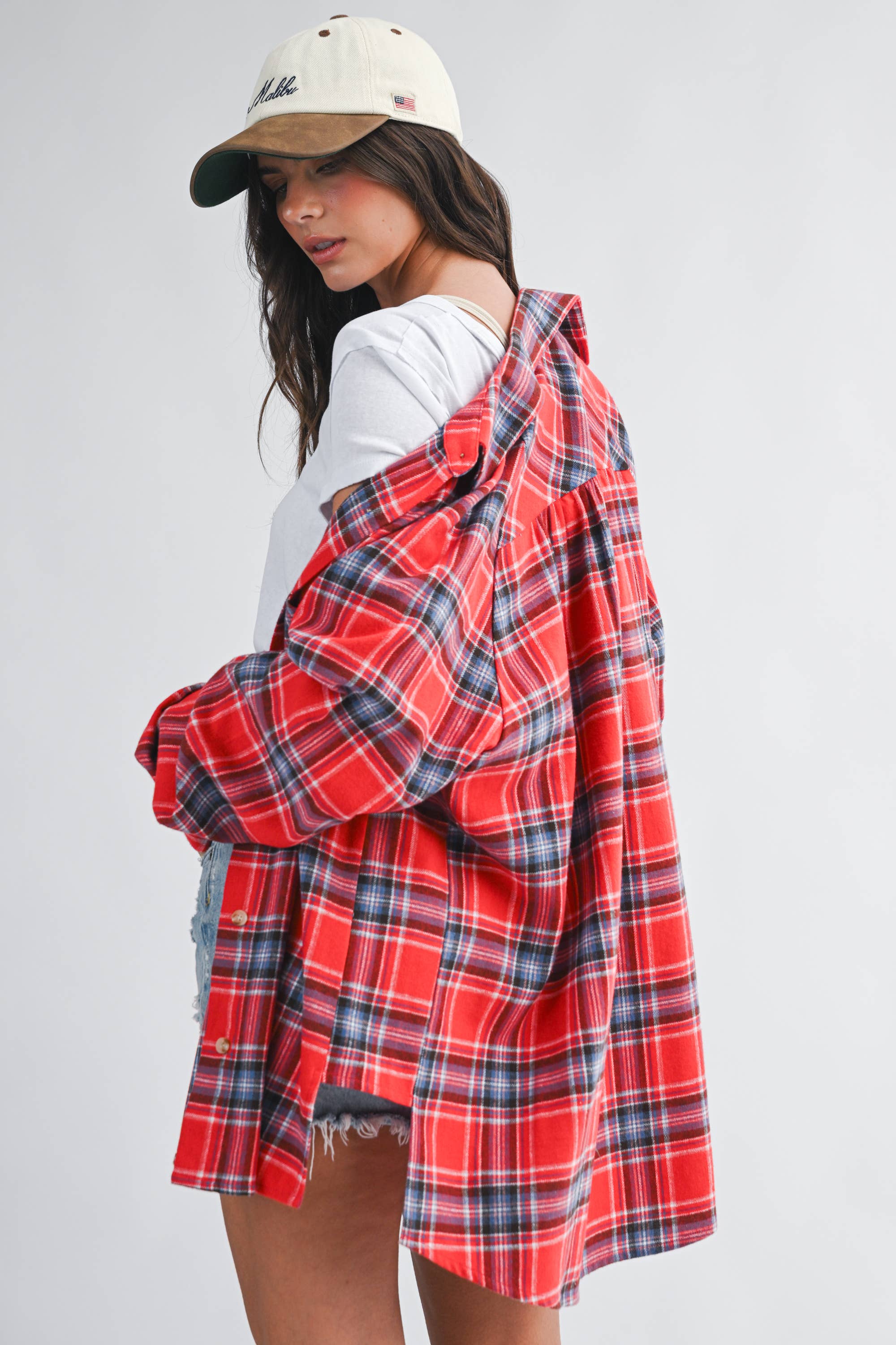 FINAL SALE! Oversized Plaid Button Down Shirt