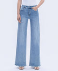 VERVET LIGHT DENIM! HIGH RISE FULL LENGTH WIDE JEANS V3651