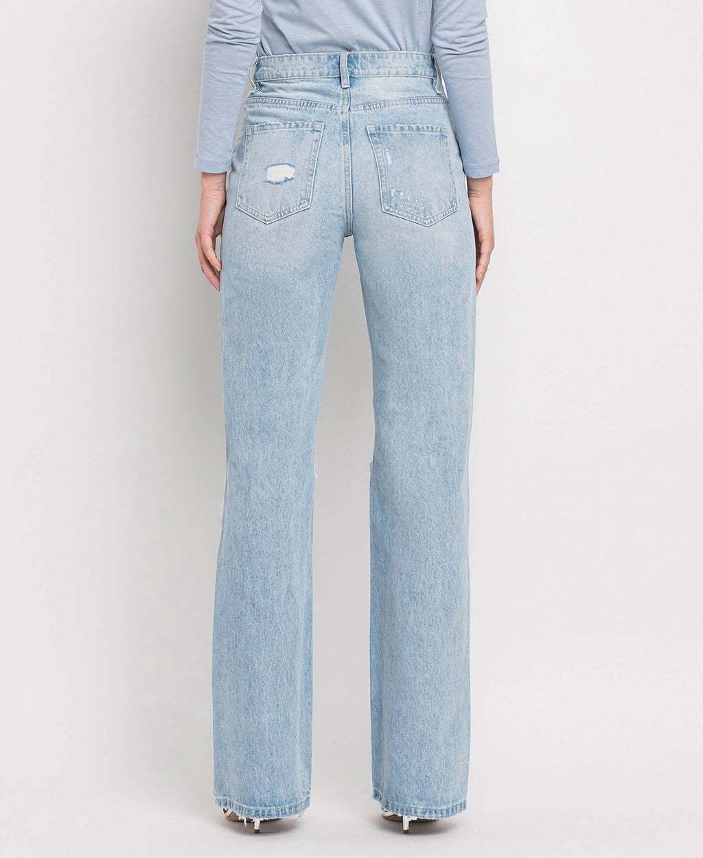 VERVET 90'S VINTAGE SUPER HIGH RISE FLARE JEANS