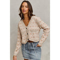 FINAL SALE! Floral Patterned Button Down Sweater Cardigan