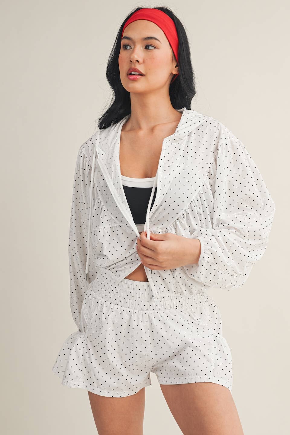 Polka Dot Print Jacket