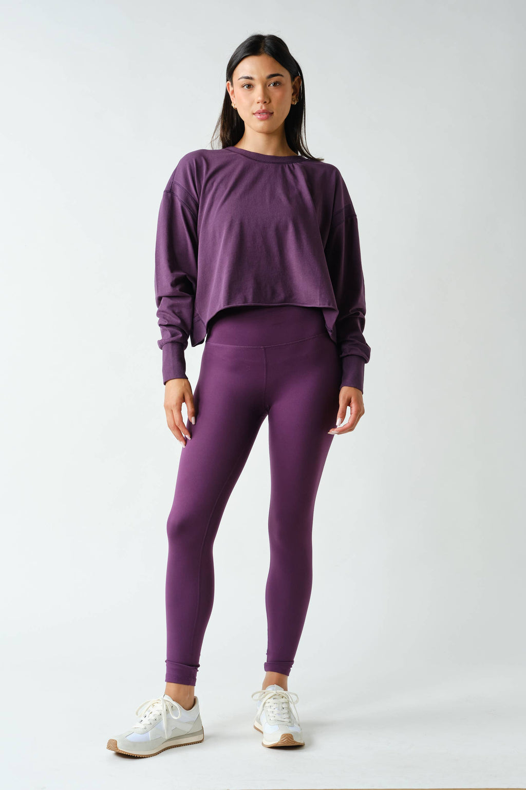 Purple Iris Open Back Long Sleeve Tee