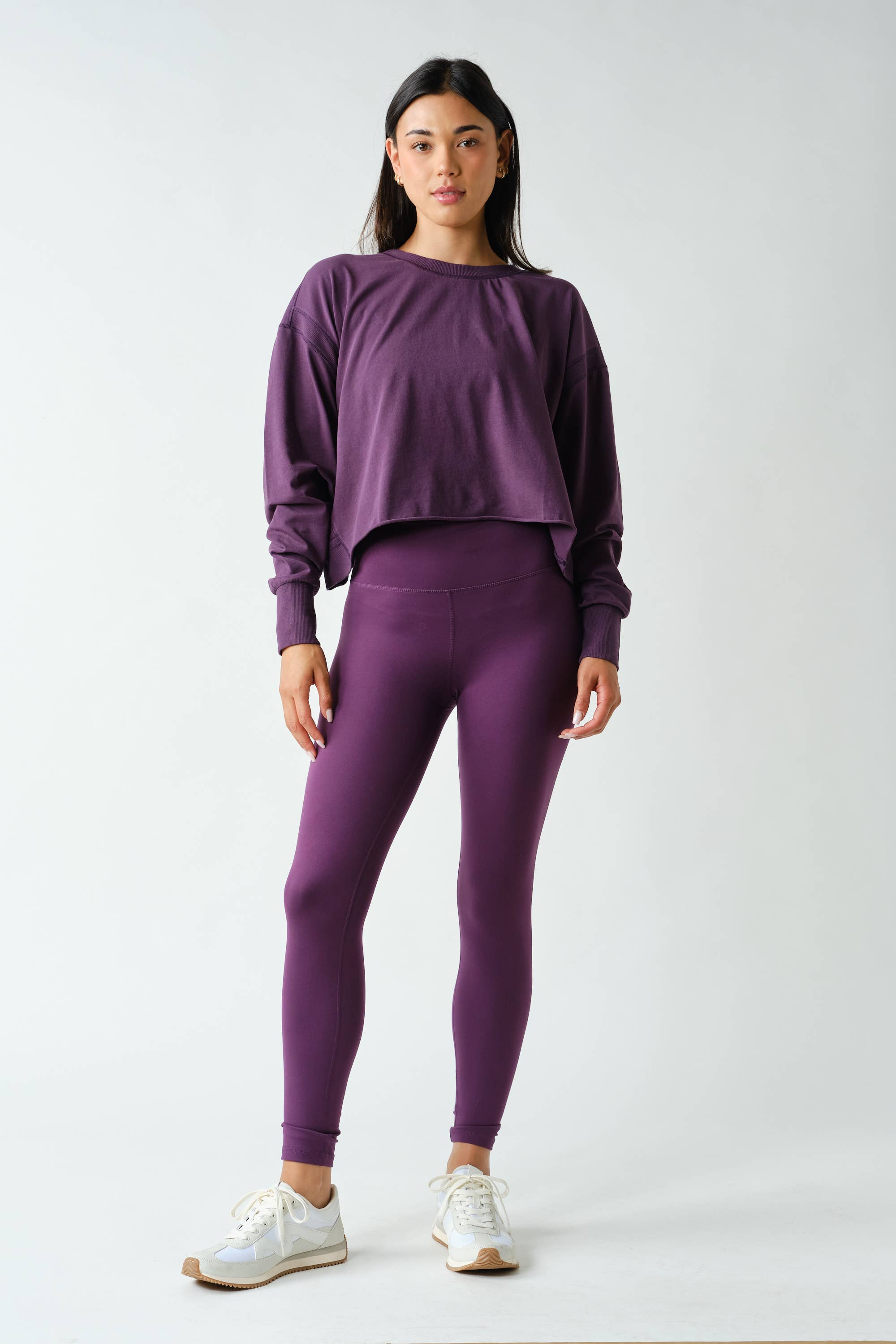 Purple Iris Open Back Long Sleeve Tee