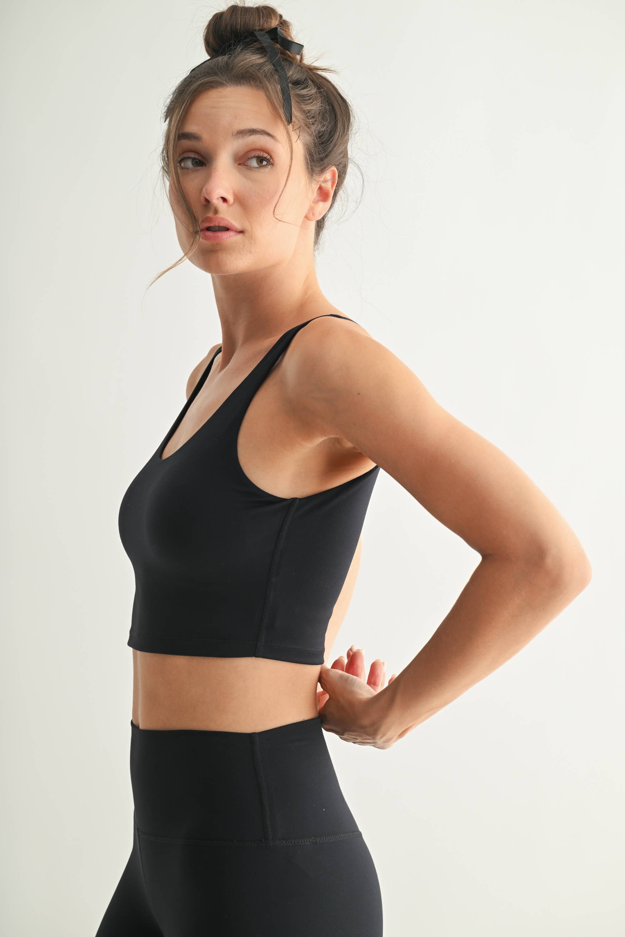 Black U-Back Active Tank