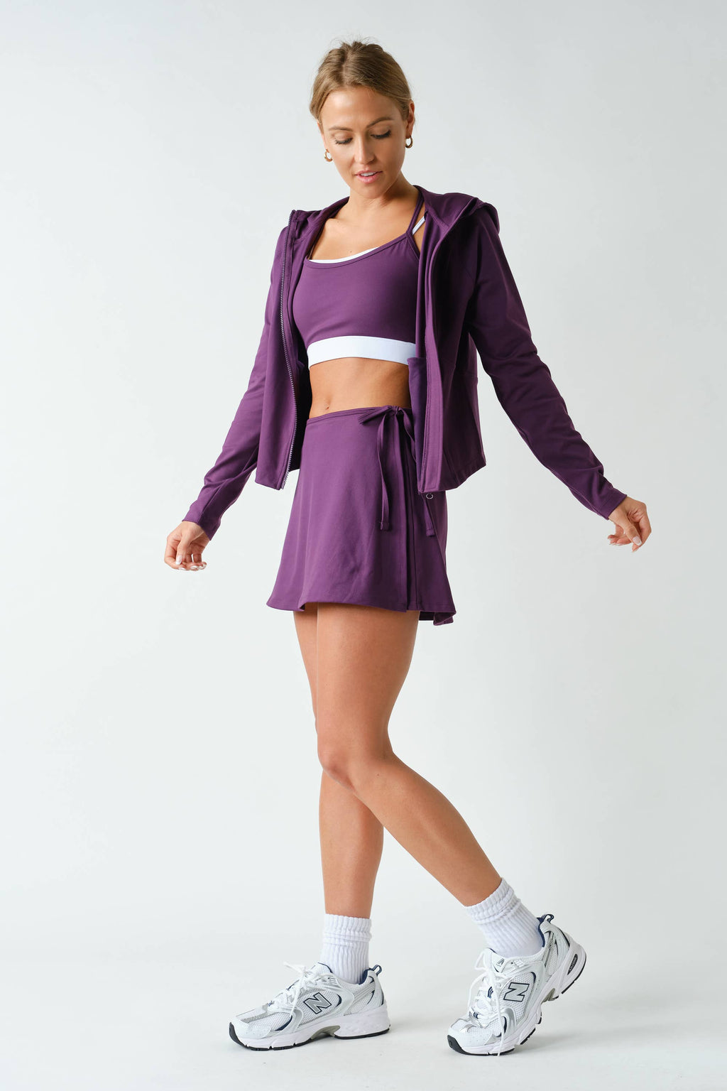 Purple Iris Zip-Up Hooded Jacket