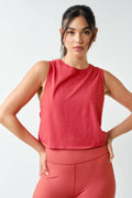 BLUSHED BRICK Relaxed Side-Knot Tank