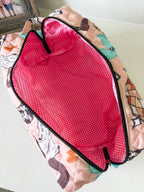 XL Western Fabric Toiletry Bag  Makeup Bag • Travel Pouch