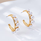 Stunning Bold Pearl Hoop Earring