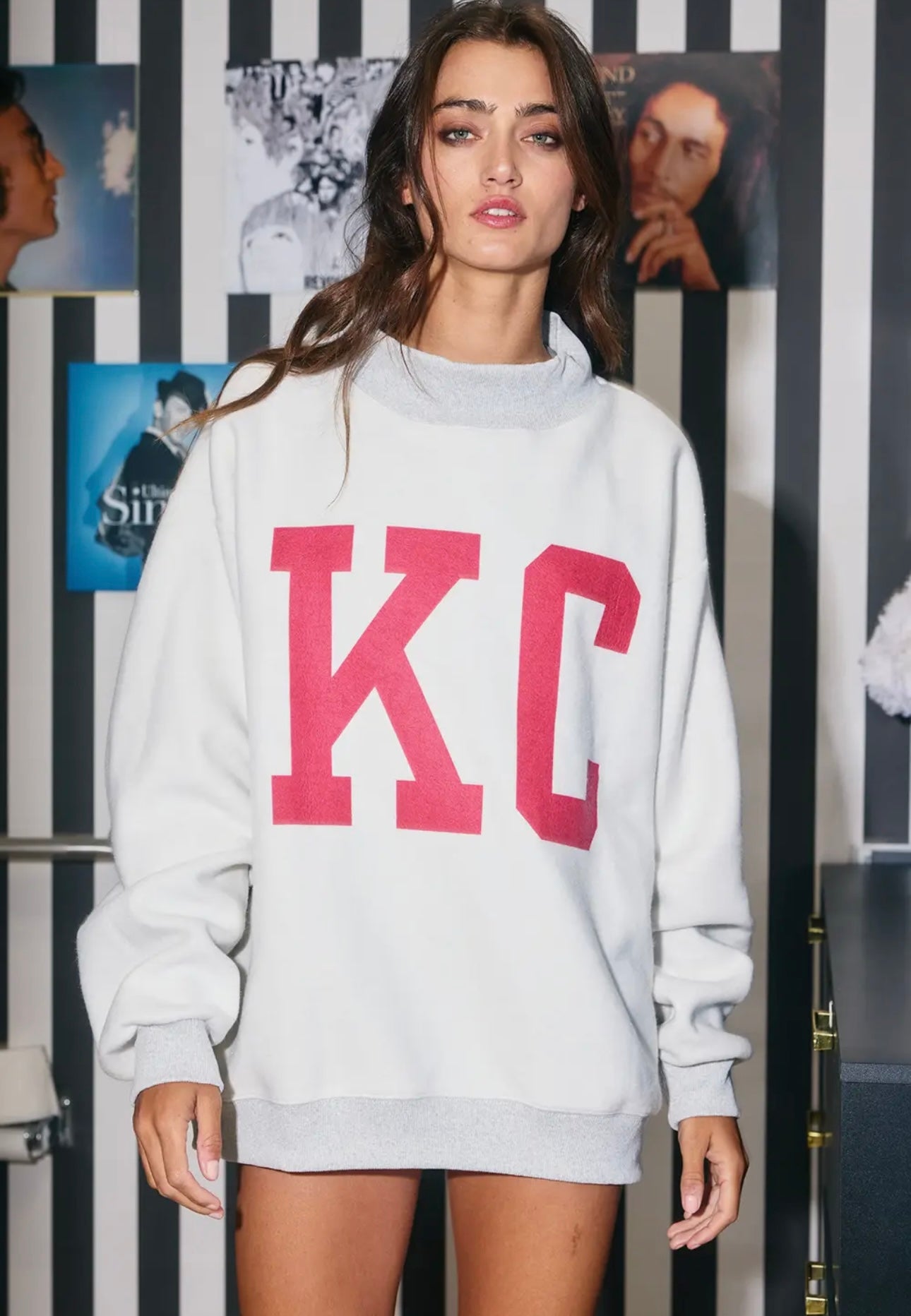 PREORDER!!! KANSAS CITY/KC reversible oversized mock neck!