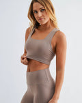 Silken Taupe Sports Bra