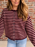 Cherry Crush Striped Cardigan