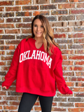 Oklahoma Reversible Split Neck Sweatshirt