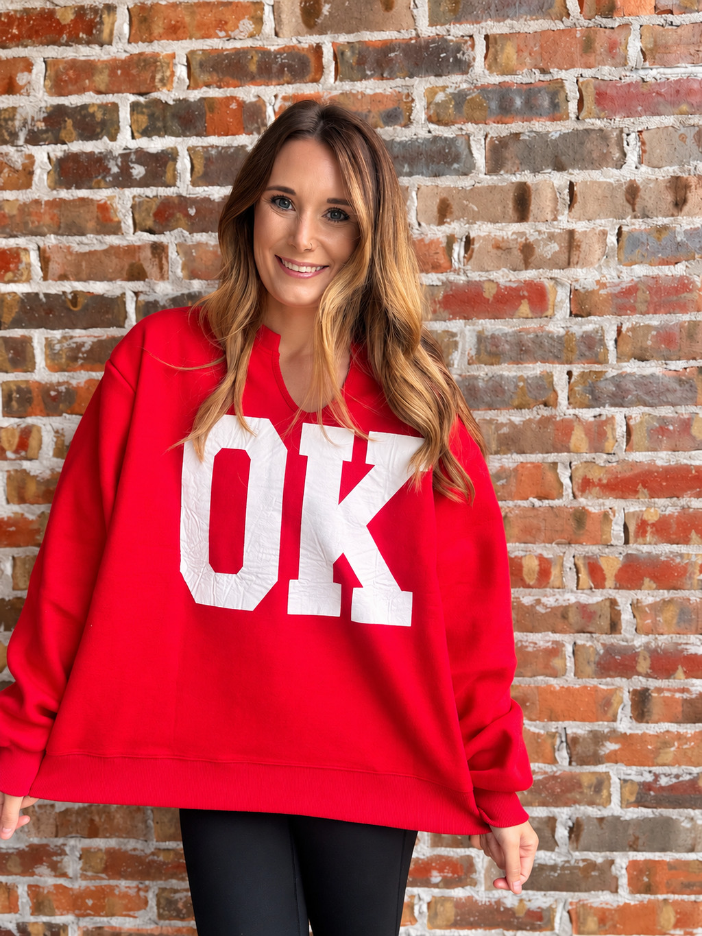 Oklahoma Reversible Split Neck Sweatshirt