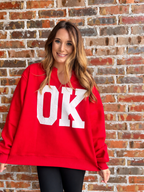 Oklahoma Reversible Split Neck Sweatshirt