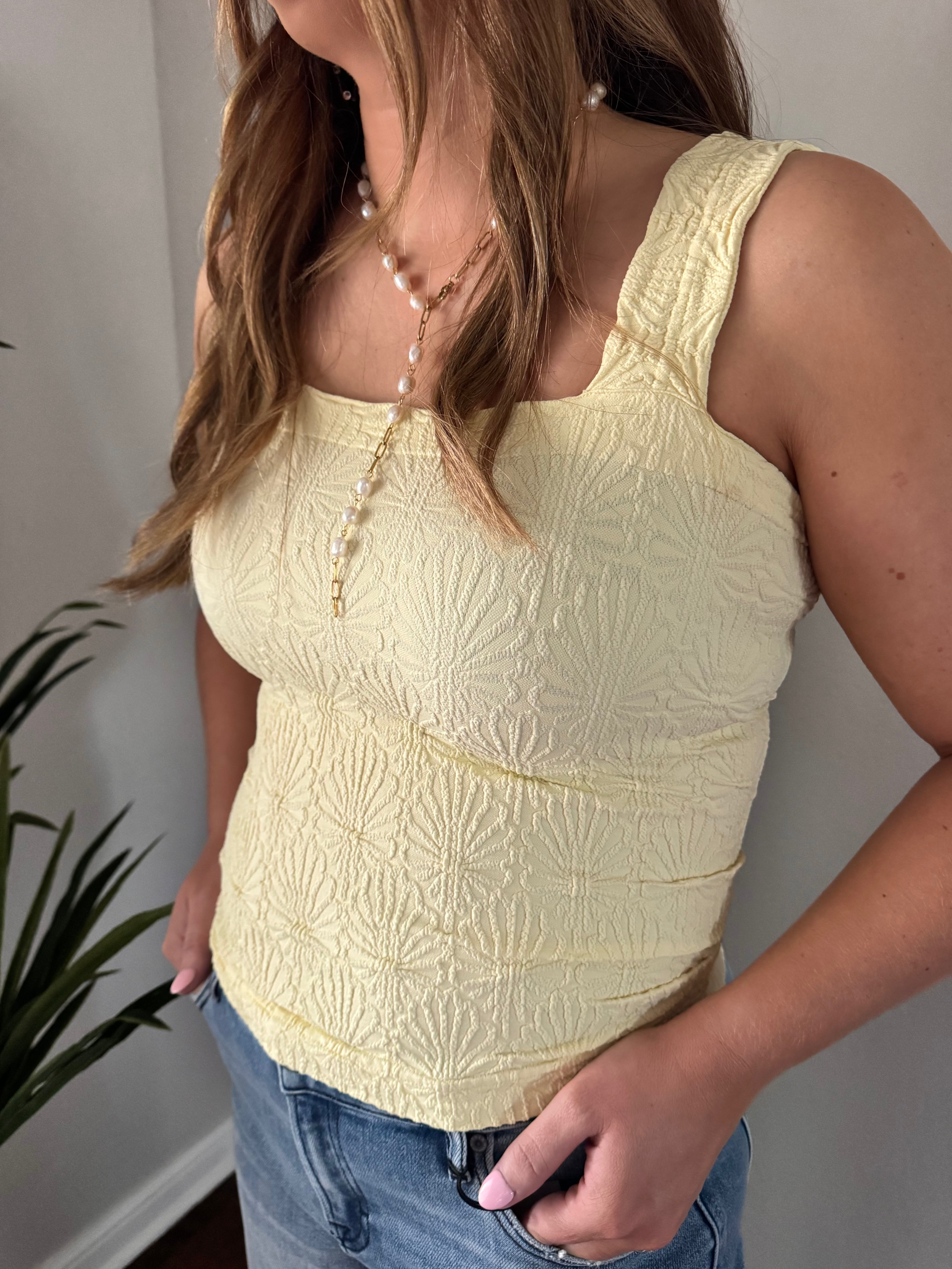 Lace Textured Square Top