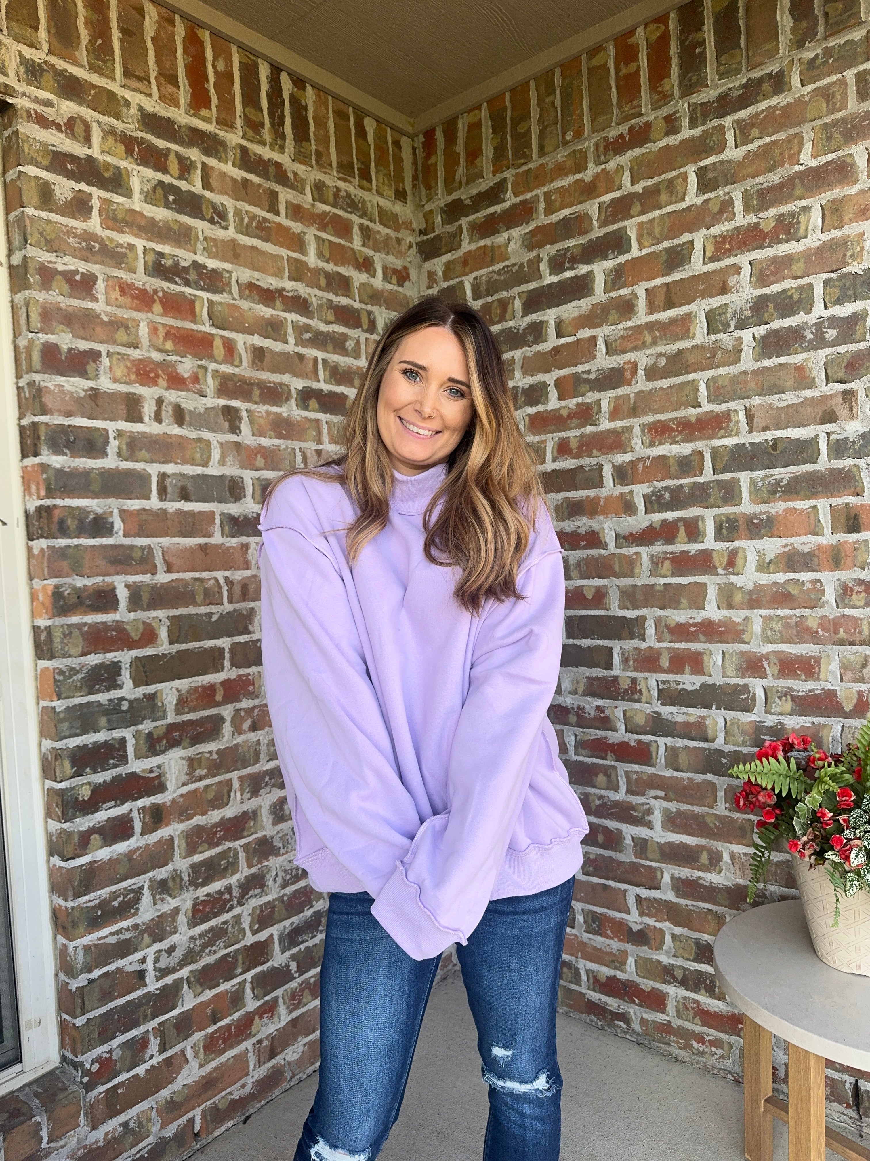 The Lavender Dream Mock Neck