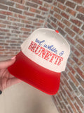 Red, White & Brunette Stars Hat