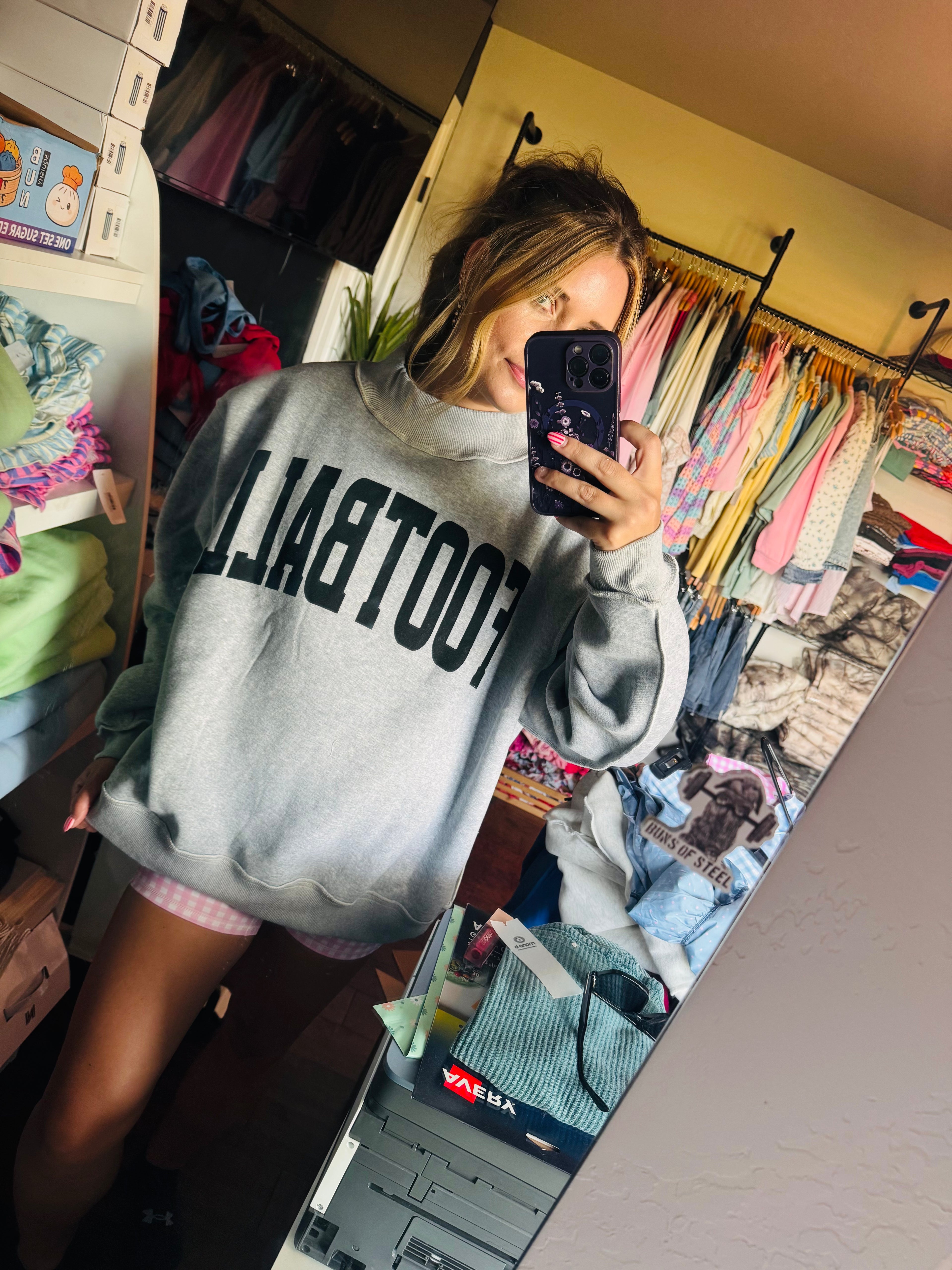 Football/Gameday Reversible Mock Neck