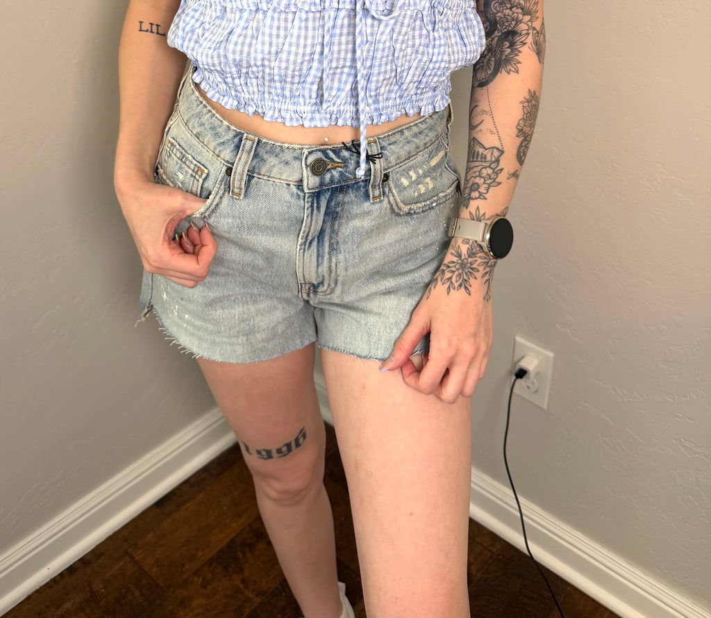 FINAL SALE! High Rise Hidden Jean Shorts