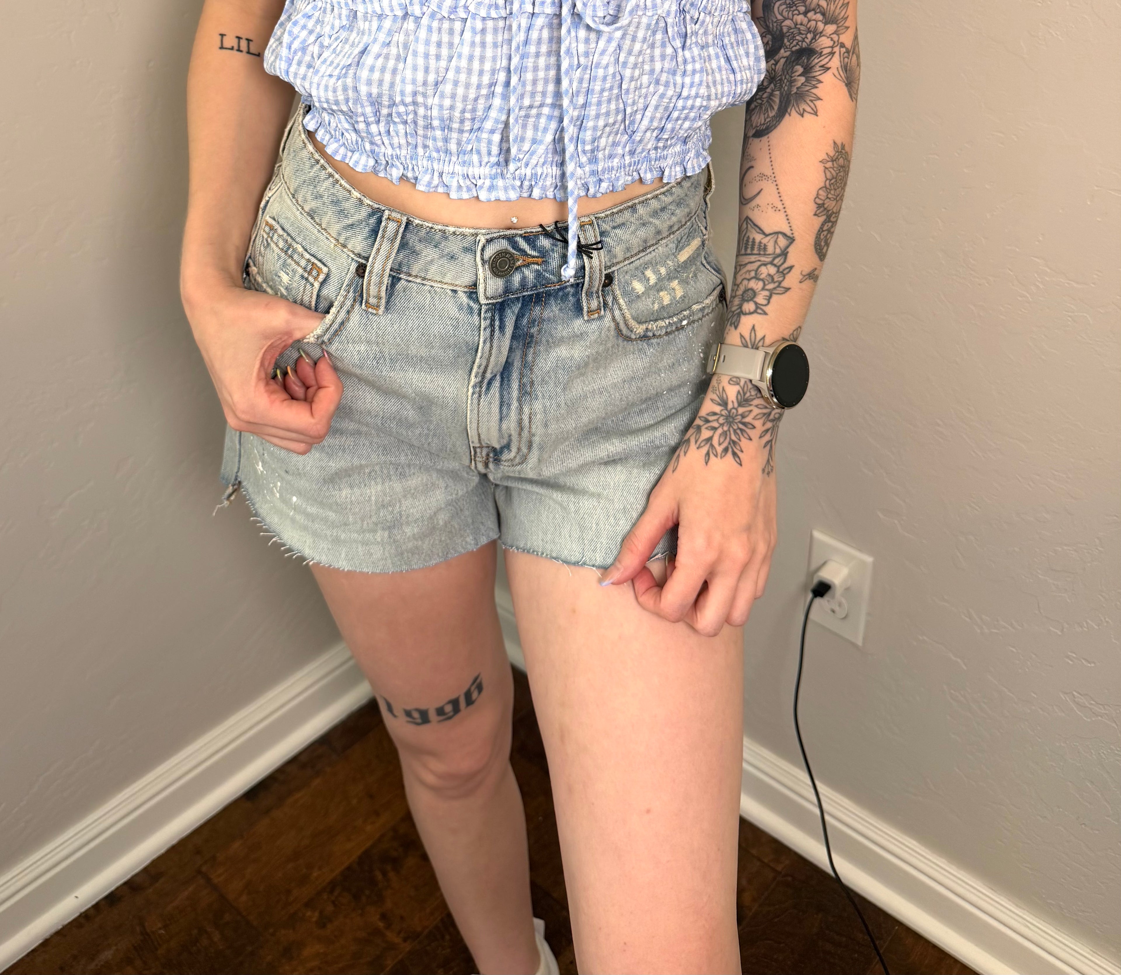 FINAL SALE! High Rise Hidden Jean Shorts