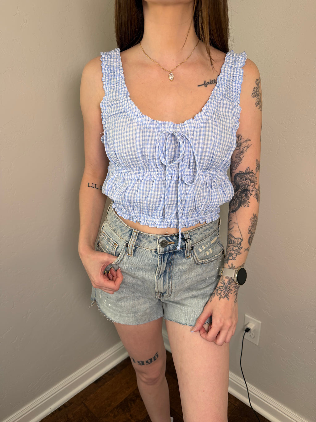 Gingham Crop Top