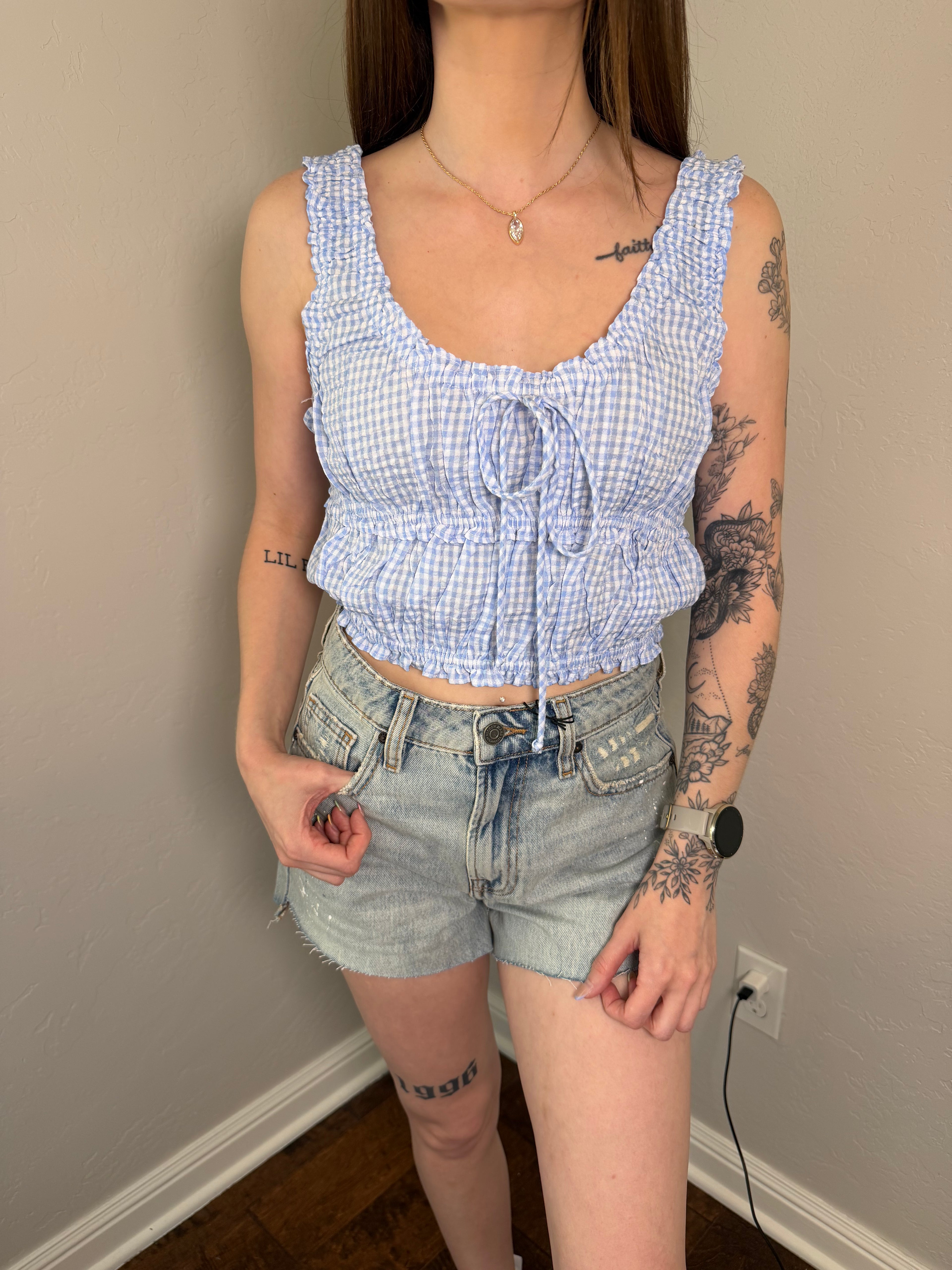 Gingham Crop Top
