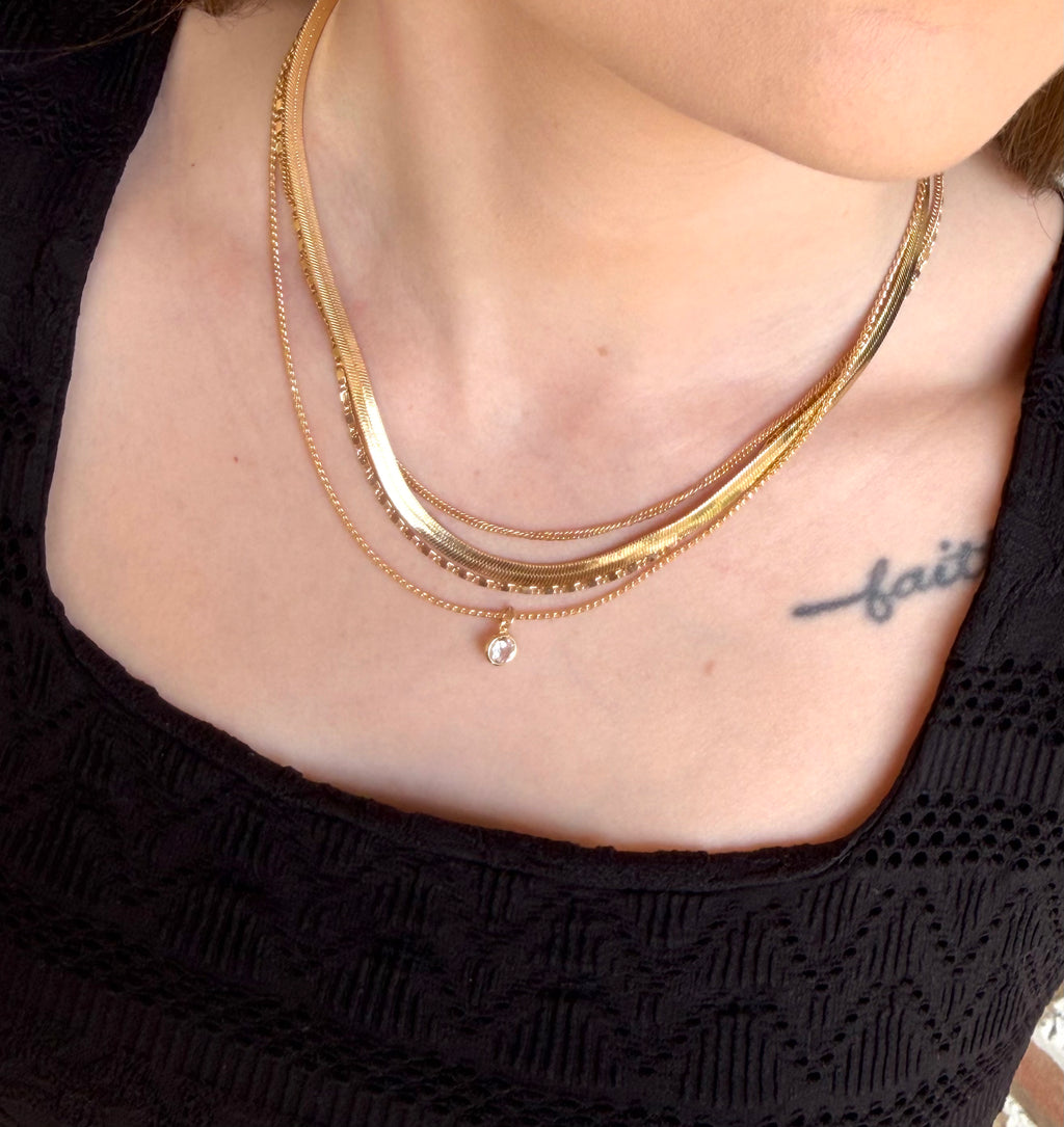FINAL SALE!!! All the Chains 18k Gold Plated Layered Necklace