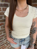 Sugar & Cream Seamless Tee