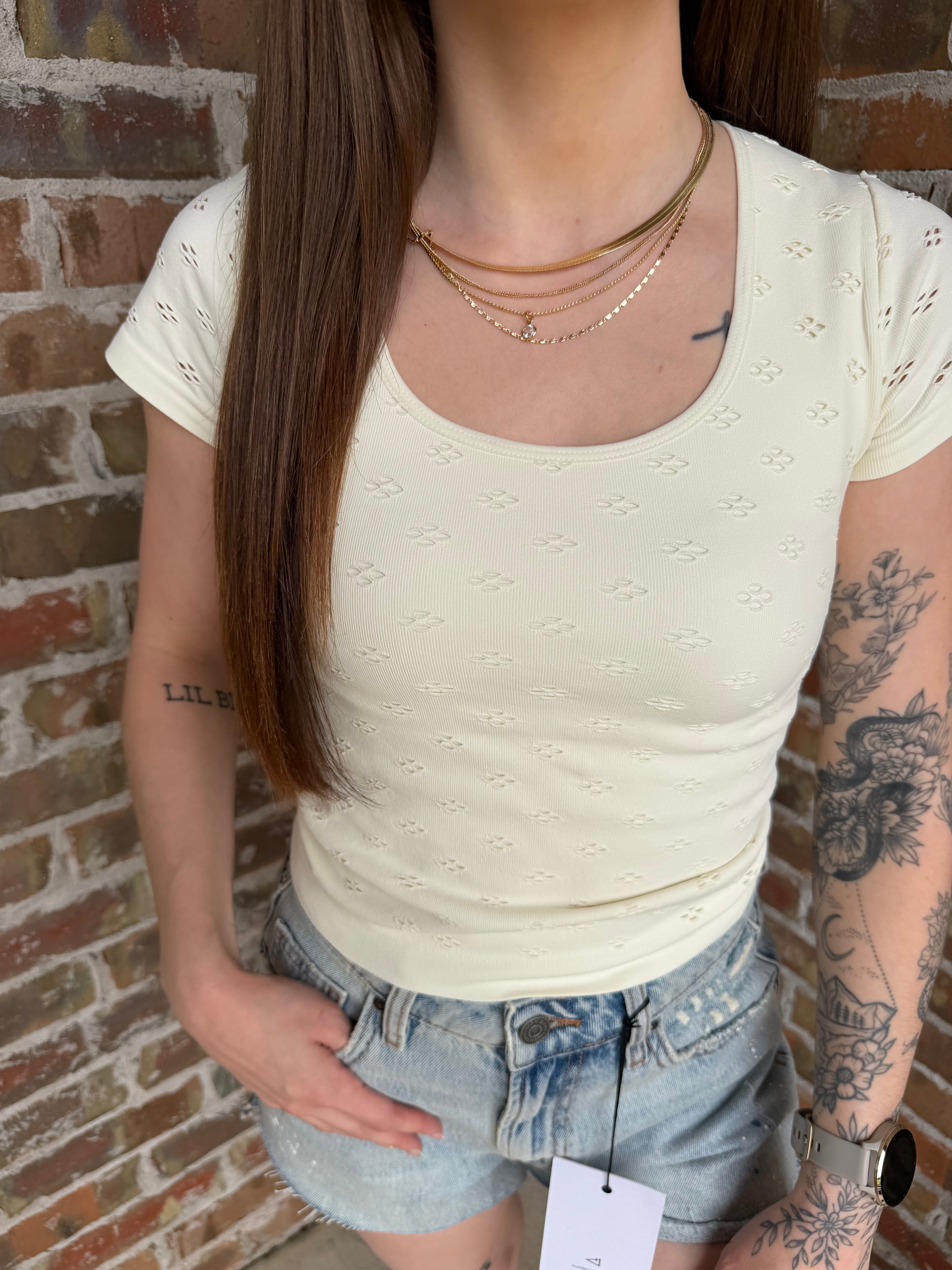 Sugar & Cream Seamless Tee