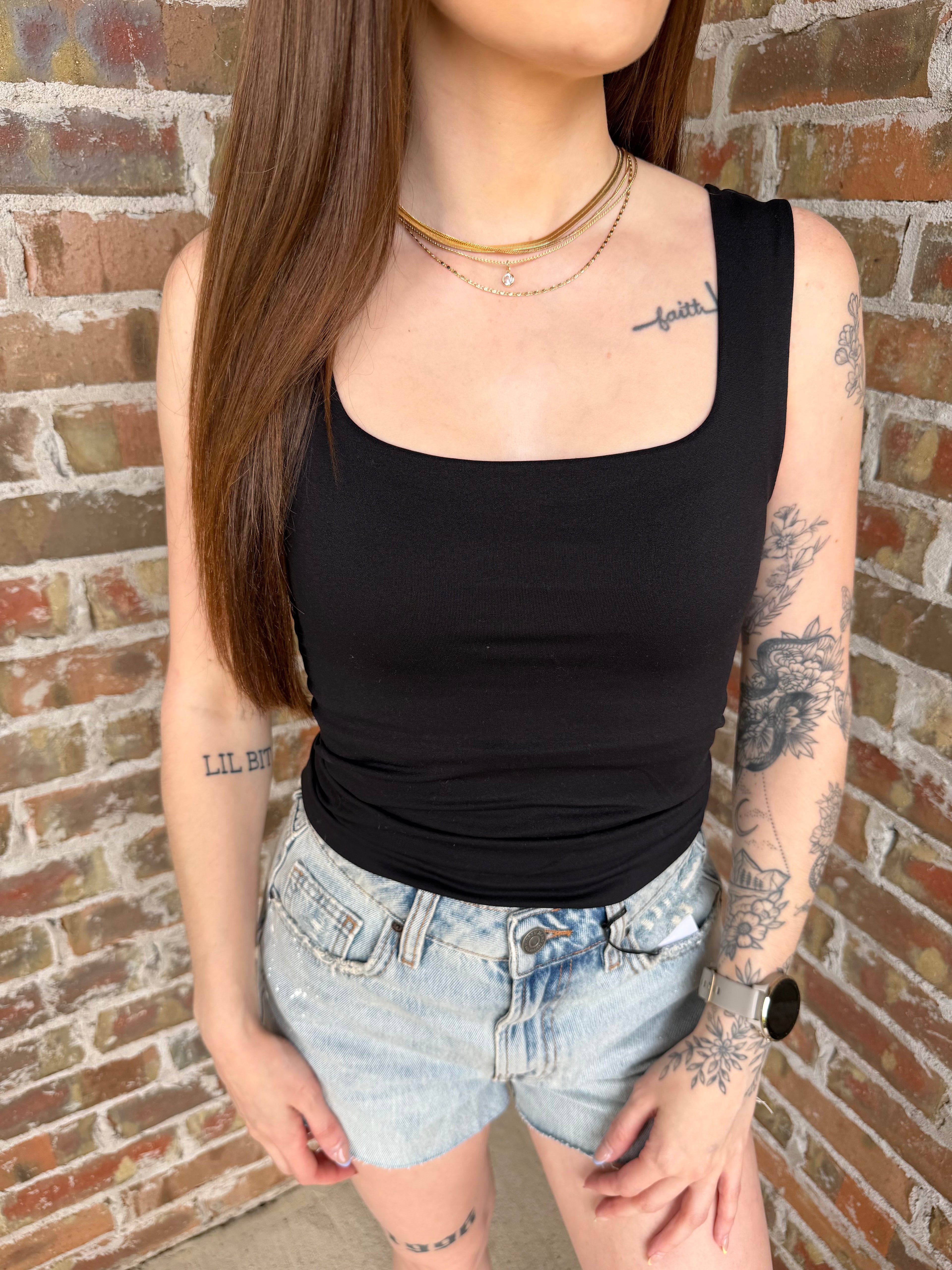 Snatched in Black Tank
