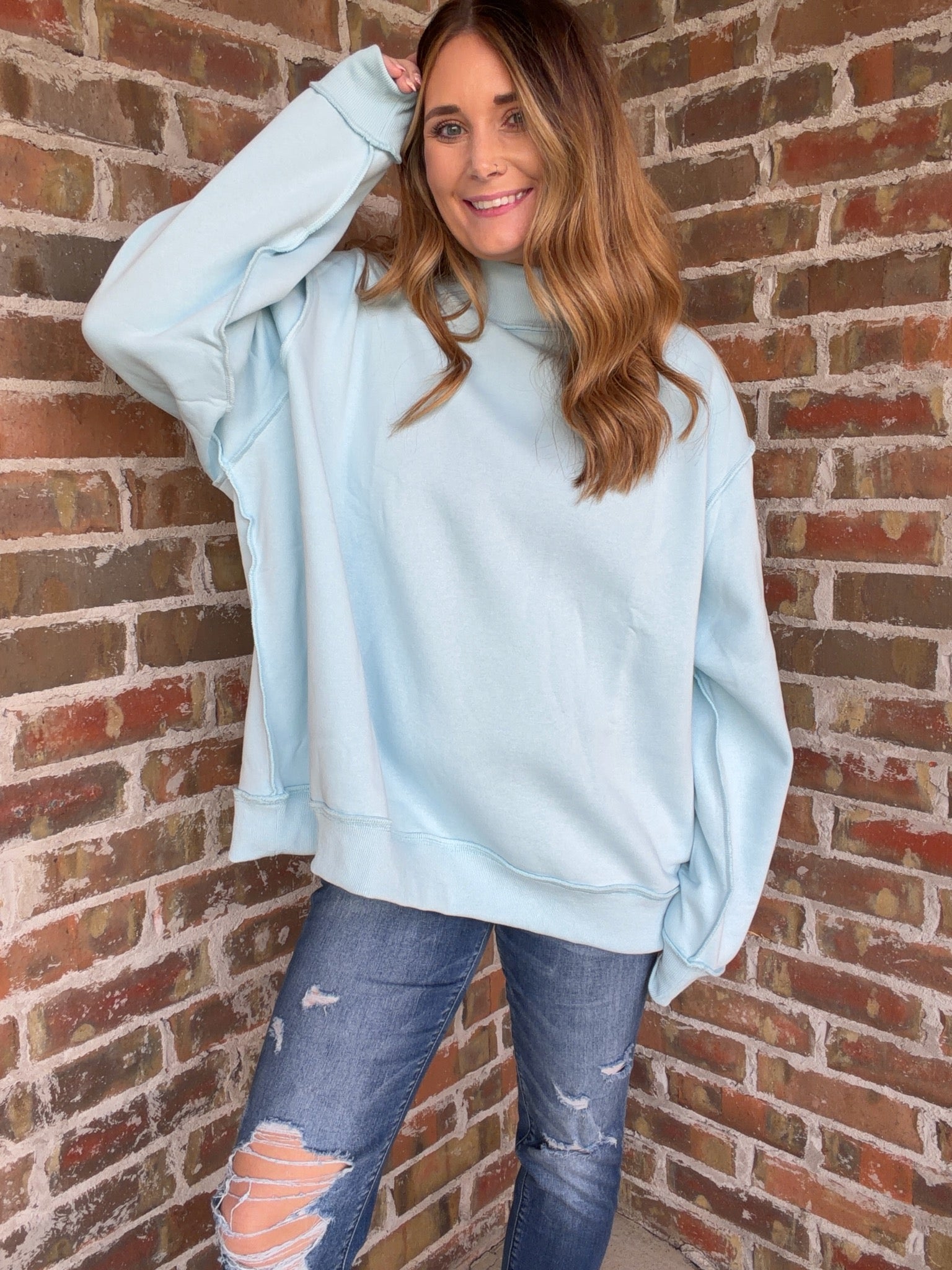 Cozy Sky Mock Neck