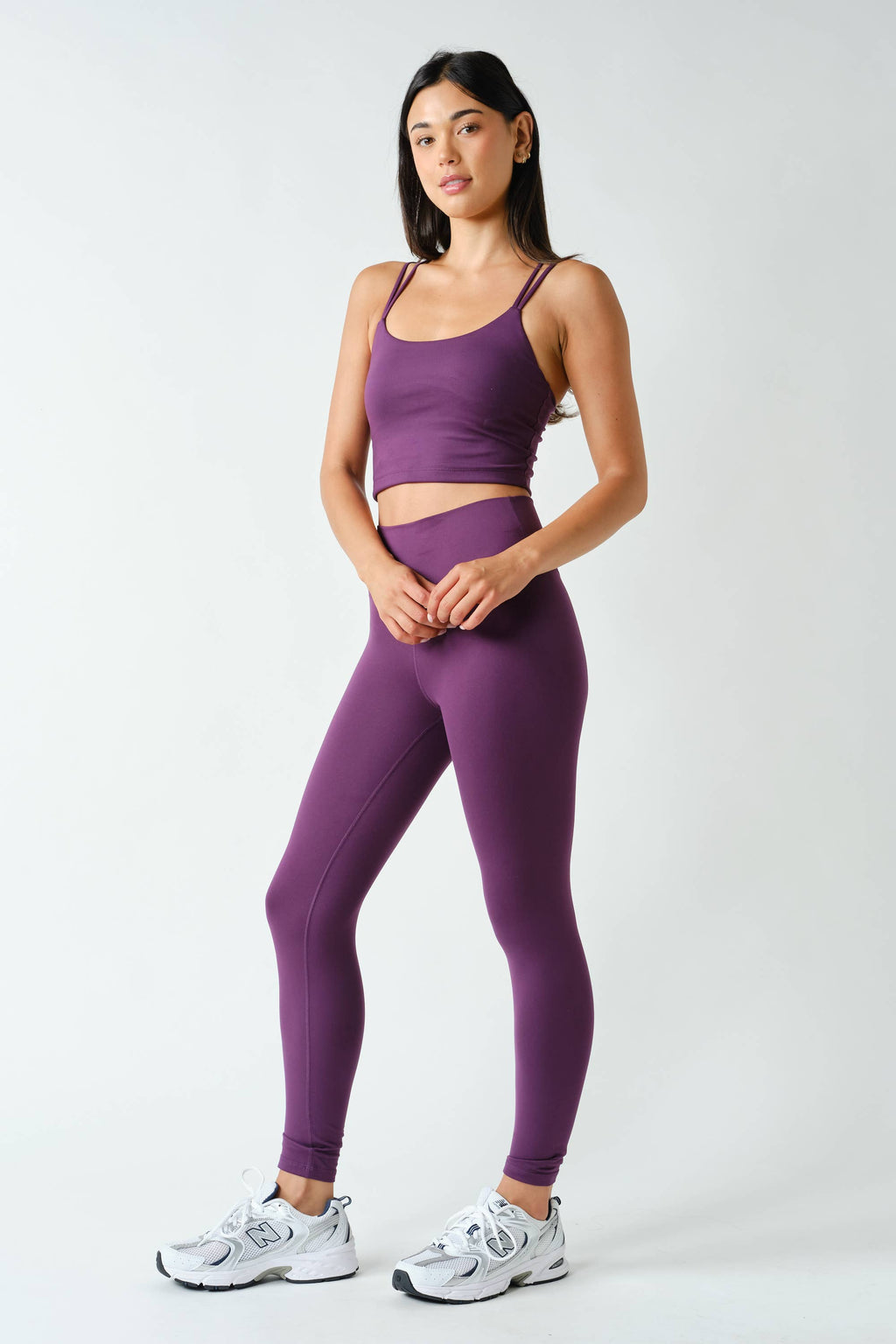 Purple Iris Criss-Cross Sports Bra