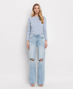 VERVET 90'S VINTAGE SUPER HIGH RISE FLARE JEANS