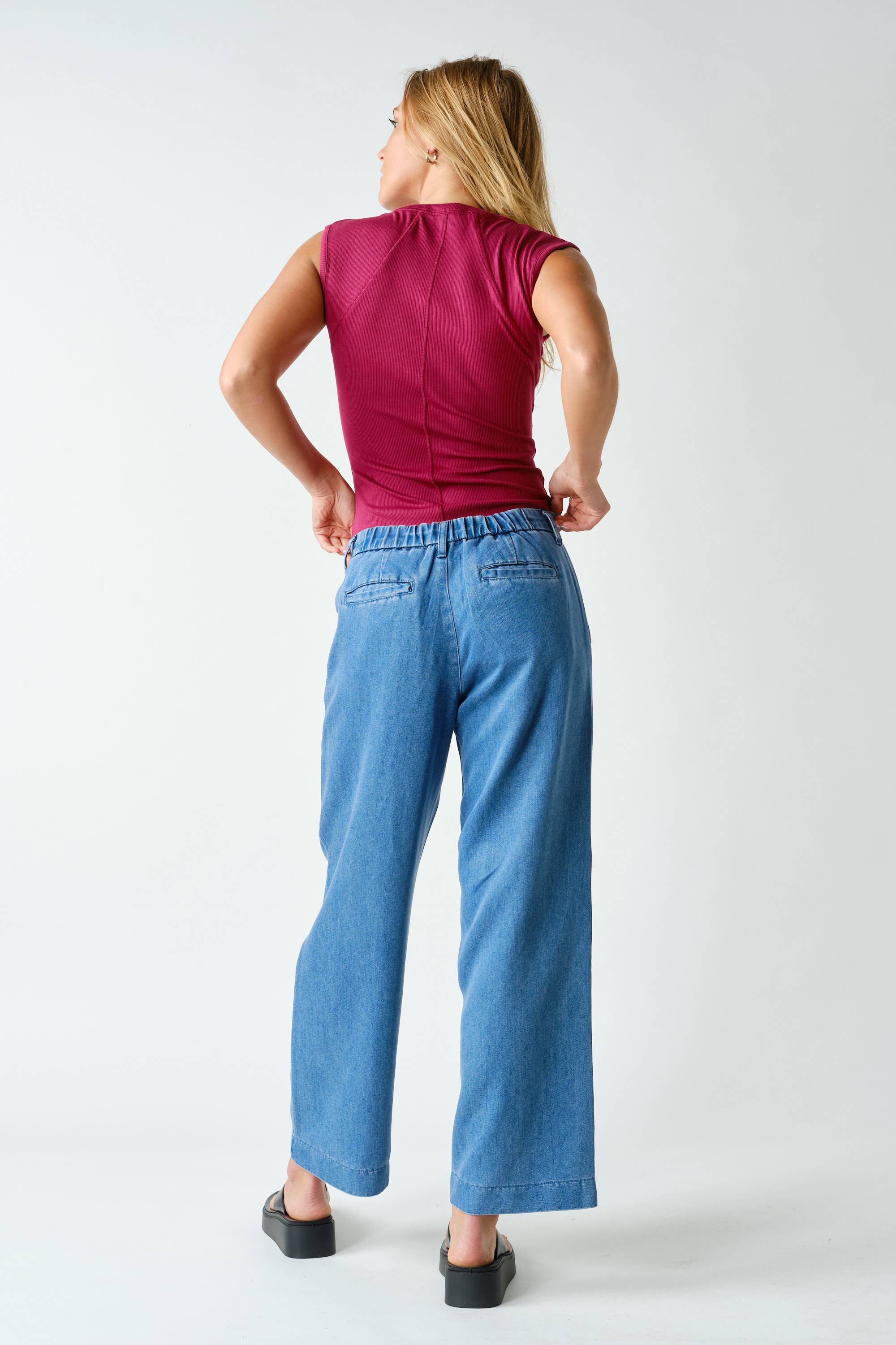 Essential Micro-Ribbed Henley Tank Top
