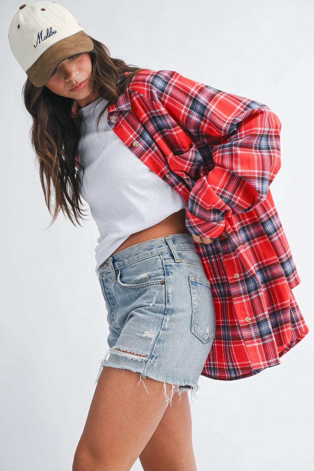 FINAL SALE! Oversized Plaid Button Down Shirt